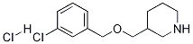 3-{[(3-Chlorobenzyl)oxy]methyl}piperidinehydrochloride Struktur