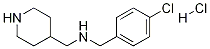 (4-Chloro-benzyl)-piperidin-4-ylmethyl-amine hydrochloride Struktur