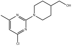 [1-(4-Chloro-6-methyl-pyrimidin-2-yl)-piperidin-4-yl]-methanol Struktur