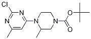 4-(2-Chloro-6-methyl-pyrimidin-4-yl)-3-methyl-piperazine-1-carboxylic acid tert-butyl ester Struktur