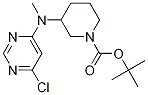 3-[(6-Chloro-pyrimidin-4-yl)-methyl-amino]-piperidine-1-carboxylic acid tert-butyl ester Struktur