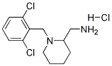 C-[1-(2,6-Dichloro-benzyl)-piperidin-2-yl]-methylamine hydrochloride Struktur