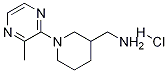 C-[1-(3-Methyl-pyrazin-2-yl)-piperidin-3-yl]-methylamine hydrochloride Struktur