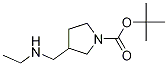 3-Ethylaminomethyl-pyrrolidine-1-carboxylic acid tert-butyl ester Struktur