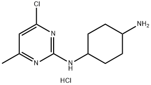 N-(4-Chloro-6-methyl-pyrimidin-2-yl)-cyclohexane-1,4-diamine hydrochloride Struktur