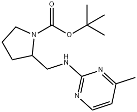 2-[(4-Methyl-pyrimidin-2-ylamino)-methyl]-pyrrolidine-1-carboxylic acid tert-butyl ester Struktur