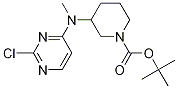 3-[(2-Chloro-pyrimidin-4-yl)-methyl-amino]-piperidine-1-carboxylic acid tert-butyl ester Struktur