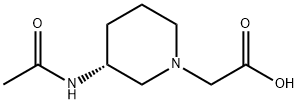 ((R)-3-AcetylaMino-piperidin-1-yl)-acetic acid Struktur