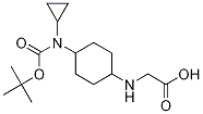 (1R,4R)-[4-(tert-Butoxycarbonyl-cyclopropyl-aMino)-cyclohexylaMino]-acetic acid Struktur