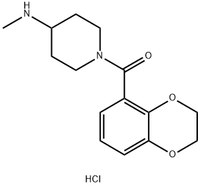 (2,3-Dihydro-benzo[1,4]dioxin-5-yl)-(4-MethylaMino-piperidin-1-yl)-Methanone hydrochloride Struktur