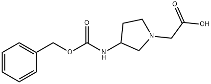 (3-BenzyloxycarbonylaMino-pyrrolidin-1-yl)-acetic acid Struktur