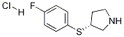 (R)-3-(4-Fluoro-phenylsulfanyl)-pyrrolidine hydrochloride Struktur