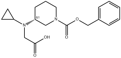 (R)-3-(CarboxyMethyl-cyclopropyl-aMino)-piperidine-1-carboxylic acid benzyl ester Struktur