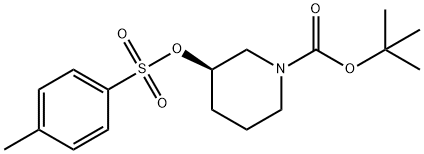 (R)-3-(Toluene-4-sulfonyloxy)-piperidine-1-carboxylic acid tert-butyl ester Struktur