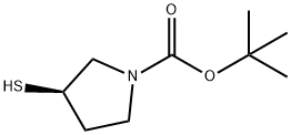 (R)-3-Mercapto-pyrrolidine-1-carboxylic acid tert-butyl ester Struktur