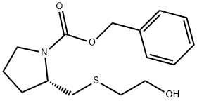 (S)-2-(2-Hydroxy-ethylsulfanylMethyl)-pyrrolidine-1-carboxylic acid benzyl ester Struktur