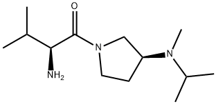 (S)-2-AMino-1-[(S)-3-(isopropyl-Methyl-aMino)-pyrrolidin-1-yl]-3-Methyl-butan-1-one Struktur