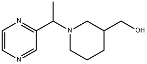 [1-(1-Pyrazin-2-yl-ethyl)-piperidin-3-yl]-Methanol Struktur