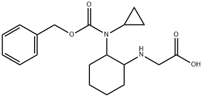 [2-(Benzyloxycarbonyl-cyclopropyl-aMino)-cyclohexylaMino]-acetic acid Struktur