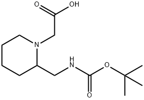 [2-(tert-ButoxycarbonylaMino-Methyl)-piperidin-1-yl]-acetic acid Struktur