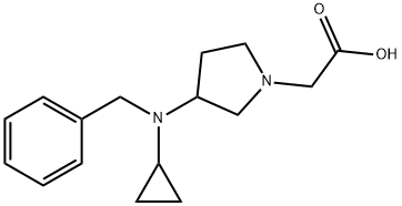 [3-(Benzyl-cyclopropyl-aMino)-pyrrolidin-1-yl]-acetic acid Struktur