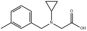 [Cyclopropyl-(3-Methyl-benzyl)-aMino]-acetic acid Struktur