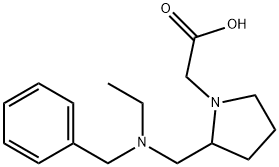 {2-[(Benzyl-ethyl-aMino)-Methyl]-pyrrolidin-1-yl}-acetic acid Struktur