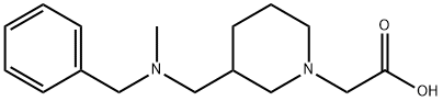 {3-[(Benzyl-Methyl-aMino)-Methyl]-piperidin-1-yl}-acetic acid Struktur