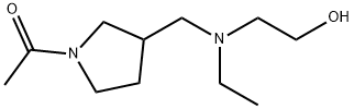 1-(3-{[Ethyl-(2-hydroxy-ethyl)-aMino]-Methyl}-pyrrolidin-1-yl)-ethanone Struktur