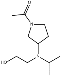 1-{3-[(2-Hydroxy-ethyl)-isopropyl-aMino]-pyrrolidin-1-yl}-ethanone Struktur