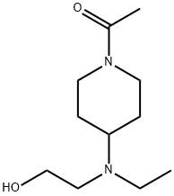 1-{4-[Ethyl-(2-hydroxy-ethyl)-aMino]-piperidin-1-yl}-ethanone Struktur