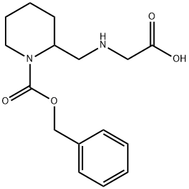 2-[(CarboxyMethyl-aMino)-Methyl]-piperidine-1-carboxylic acid benzyl ester Struktur