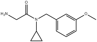 2-AMino-N-cyclopropyl-N-(3-Methoxy-benzyl)-acetaMide Struktur