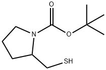 2-MercaptoMethyl-pyrrolidine-1-carboxylic acid tert-butyl ester Struktur