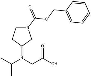 3-(CarboxyMethyl-isopropyl-aMino)-pyrrolidine-1-carboxylic acid benzyl ester Struktur