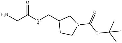 3-[(2-AMino-acetylaMino)-Methyl]-pyrrolidine-1-carboxylic acid tert-butyl ester Struktur