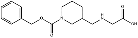 3-[(CarboxyMethyl-aMino)-Methyl]-piperidine-1-carboxylic acid benzyl ester Struktur