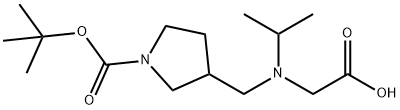 3-[(CarboxyMethyl-isopropyl-aMino)-Methyl]-pyrrolidine-1-carboxylic acid tert-butyl ester Struktur