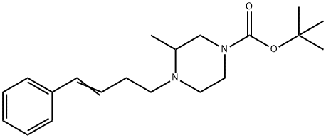 3-Methyl-4-((E)-4-phenyl-but-3-enyl)-piperazine-1-carboxylic acid tert-butyl ester Struktur