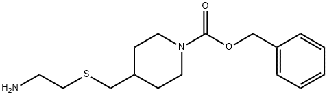 4-(2-AMino-ethylsulfanylMethyl)-piperidine-1-carboxylic acid benzyl ester Struktur