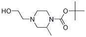 4-(2-Hydroxy-ethyl)-2-Methyl-piperazine-1-carboxylic acid tert-butyl ester Struktur