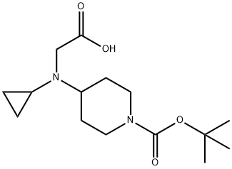 4-(CarboxyMethyl-cyclopropyl-aMino)-piperidine-1-carboxylic acid tert-butyl ester Struktur