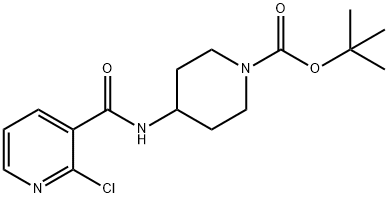 4-[(2-Chloro-pyridine-3-carbonyl)-aMino]-piperidine-1-carboxylic acid tert-butyl ester Struktur