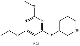 4-Ethoxy-2-Methylsulfanyl-6-(piperidin-3-yloxy)-pyriMidine hydrochloride Struktur