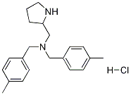 Bis-(4-Methyl-benzyl)-pyrrolidin-2-ylMethyl-aMine hydrochloride Struktur