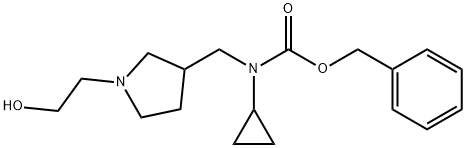 Cyclopropyl-[1-(2-hydroxy-ethyl)-pyrrolidin-3-ylMethyl]-carbaMic acid benzyl ester Struktur