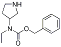 Ethyl-pyrrolidin-3-yl-carbaMic acid benzyl ester Struktur