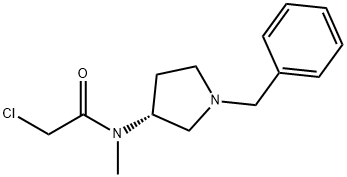 N-((R)-1-Benzyl-pyrrolidin-3-yl)-2-chloro-N-Methyl-acetaMide Struktur