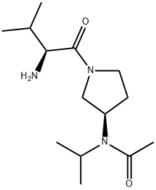 N-[(R)-1-((S)-2-AMino-3-Methyl-butyryl)-pyrrolidin-3-yl]-N-isopropyl-acetaMide Struktur