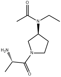 N-[(S)-1-((S)-2-AMino-propionyl)-pyrrolidin-3-yl]-N-ethyl-acetaMide Struktur